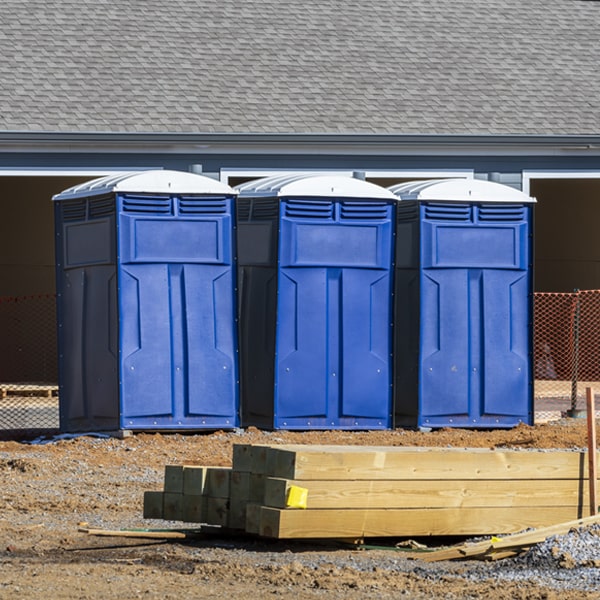 how often are the portable toilets cleaned and serviced during a rental period in Masonic Home